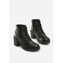 Black Women's boots on the post T132-38-black