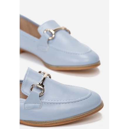 Light blue women's loafers 7349- 7349-94-l.blue