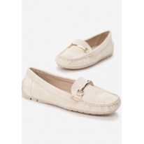 Light beige women's loafers 7352-43-l.beige