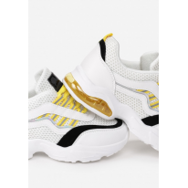 White-yellow women's sneakers 8546-233-white/yellow