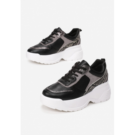 Czarne Sneakersy Damskie 8541-38-black