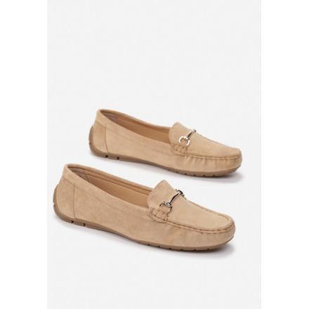 Beige women's loafers 7352-42-beige