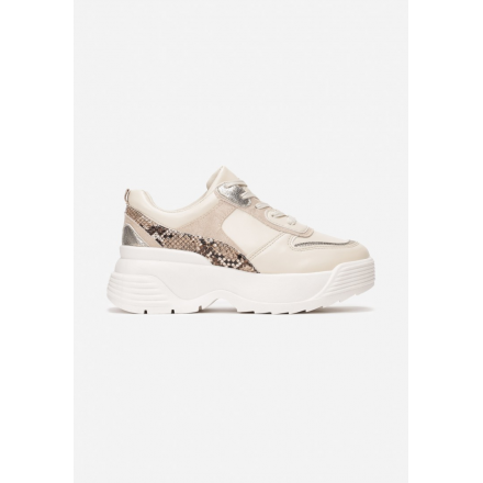 Beżowe Sneakersy Damskie 8541-42-beige