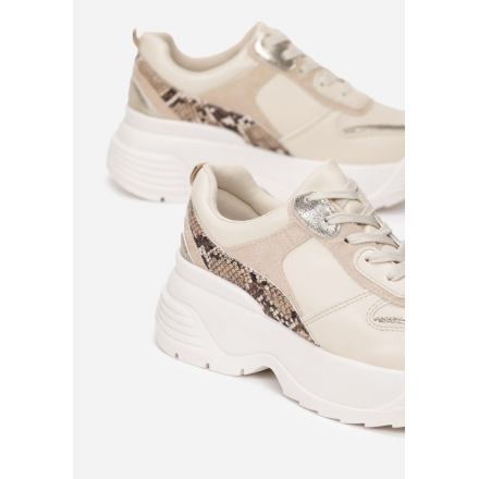 Beige women's sneakers 8541-42-beige