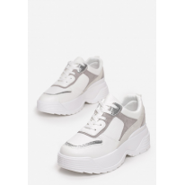 Białe Sneakersy Damskie  8541-71-white