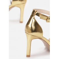 Golden Sandals on a stiletto 1559- 1559-37 GOLD