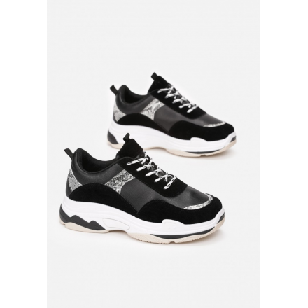 Czarne Sneakersy Damskie 8557-38-black