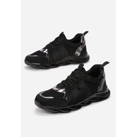 Black women's sneakers 8579-38-black