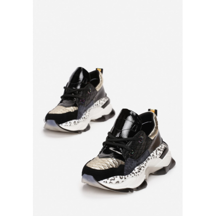 Czarne Sneakersy Damskie 8556- 8556-38-black