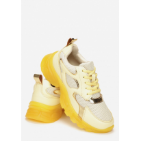 Żółte Sneakersy Damskie  8553-49-yellow