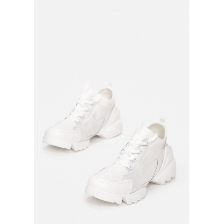 Białe Sneakersy Damskie  8544-71-white