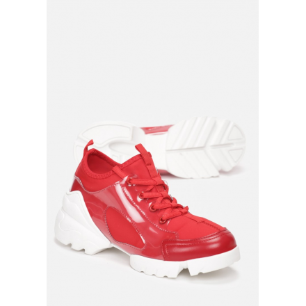 Czerwone Sneakersy Damskie  8544-64-red