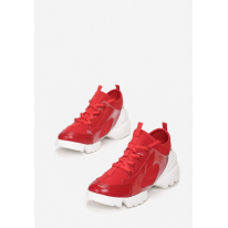 Red women's sneakers 8544-64-red