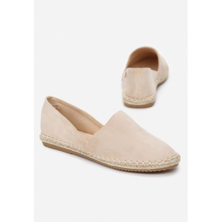 Beżowe Espadryle Damskie 8455- 8455-14 BEIGE