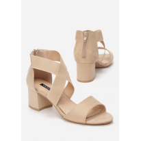 Beige Women's Sandals on a post 1603-42-beige