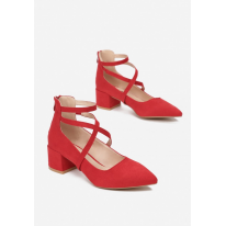 Red women's pumps 3343-64-red