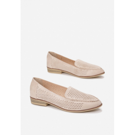 Light beige women's loafers 3350-43-l.beige