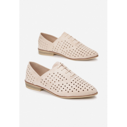 Light beige Openwork women's shoes 3351-43-l.beige