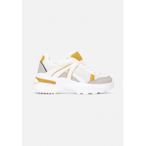 White-yellow women's sneakers 8539-233-white/yellow