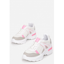 Biało-Różowe Sneakersy Damskie  8539-83-white/pink