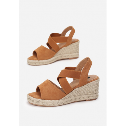 Brown Women's sandals on a wedge 6284-54-brown