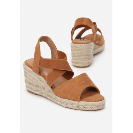 Brown Women's sandals on a wedge 6284-54-brown