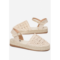 Beżowe Espadryle Damskie  7371-42-beige