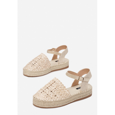 Beżowe Espadryle Damskie  7371-42-beige