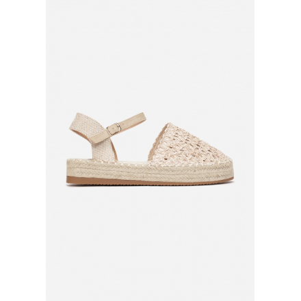 Beżowe Espadryle Damskie  7371-42-beige