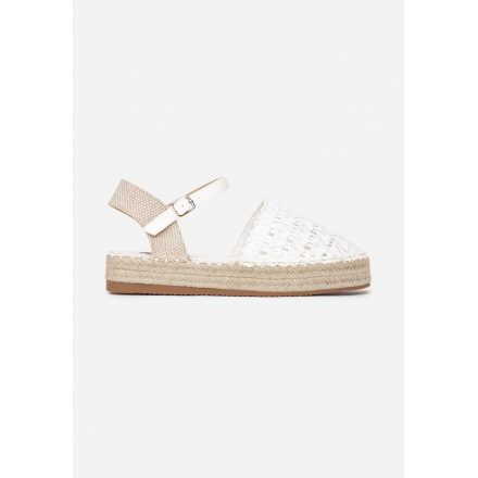 Białe Espadryle Damskie  7371-71-white