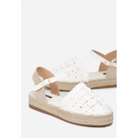 Białe Espadryle Damskie  7371-71-white