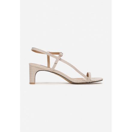 Light beige women's sandals on the post 3379-43-l.beige