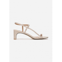 Light beige women's sandals on the post 3379-43-l.beige