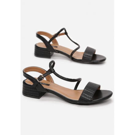 Black women's sandals on the post 3384-38-black