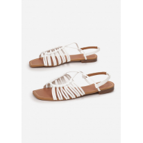 White women's flat sandals 3356-71-white