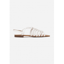 White women's flat sandals 3356-71-white