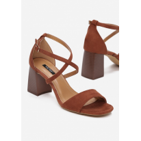 Brown women's sandals on a post 3387-54-brown
