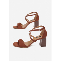 Brown women's sandals on a post 3387-54-brown