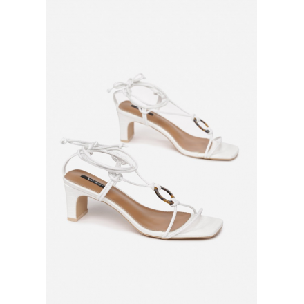 White women's sandals on a post 3367-71-white