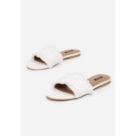 White women's slippers 3369-71-white
