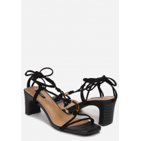 Black women's sandals on a post 3367-38-black