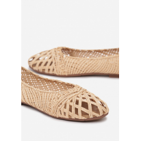 Light beige women's ballerinas 3410-43-l.beige