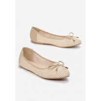 Light beige women's ballerinas 3349-43-l.beige