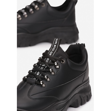 Czarne Sneakersy amskie 8548- 8548-1A-38-black