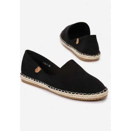 Czarne Espadryle Damskie 8455- 8455-1 BLACK